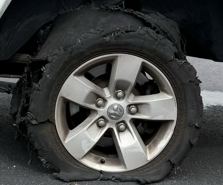 Blown tire roadside assistance Tampa FL